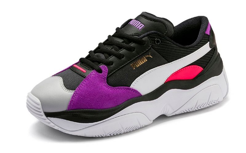Puma Stormy Schwarz violette Damen Mit robustem und attraktivem