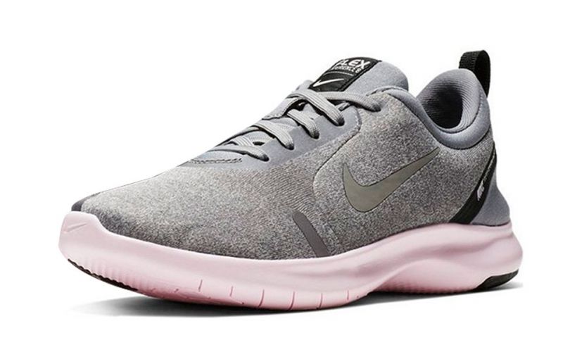 Nike Flex 8 Gris rosa mujer - Amortiguación ligera