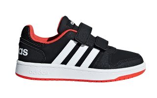 adidas VS HOOPS 2.0 BLACK WHITE JUNIOR B75960