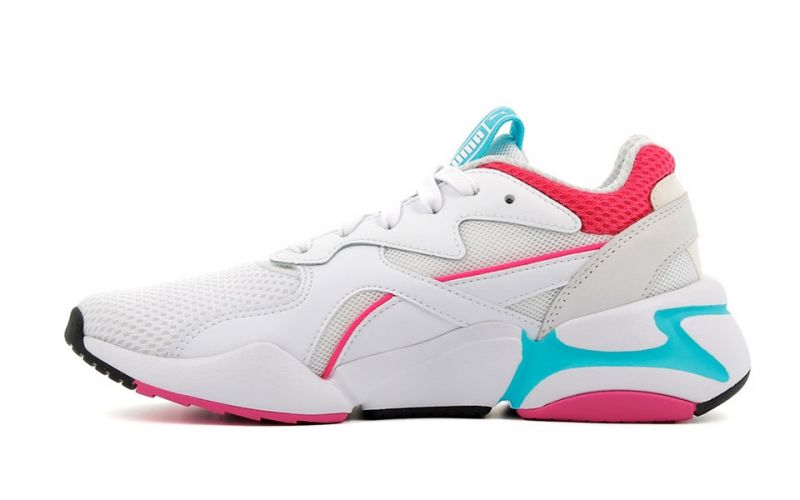 en términos de llevar a cabo Flecha Puma Nova Mesh blanco rosa mujer - Malla transpirable