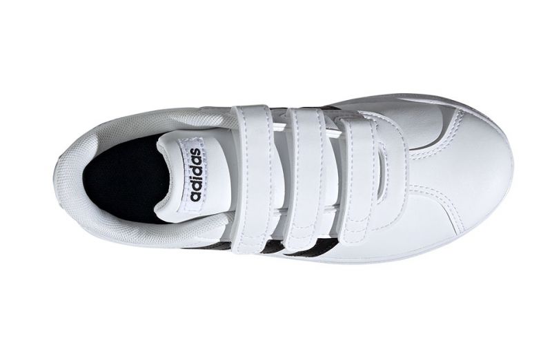 fibra carpeta Viaje adidas VL Court 2.0 CMF Blanco Negro Junior - Ligeras y atemporales