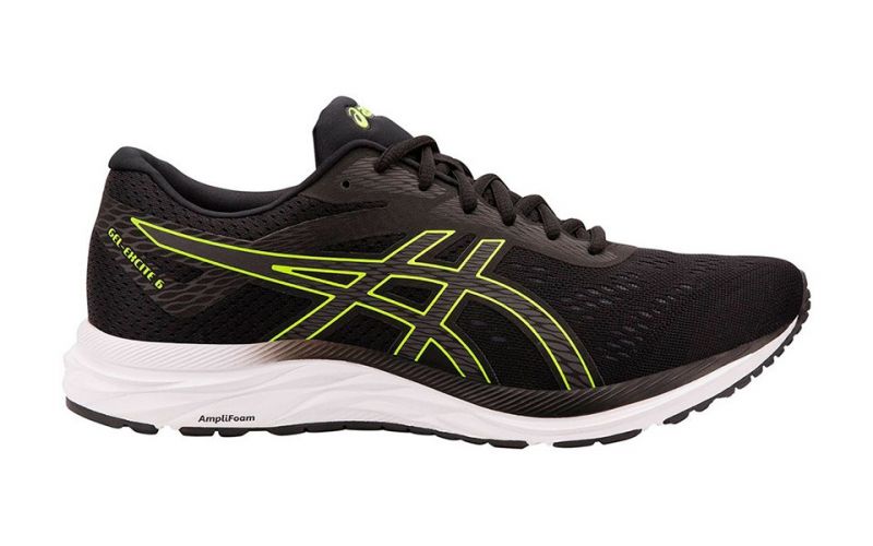 Asics Gel Excite 6 black yellow - Comfortable and flexible running shoes