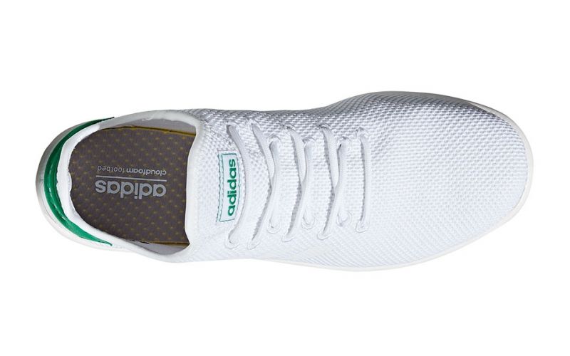fiabilidad línea Tejido Adidas Court Adapt white green - Cushioned insole