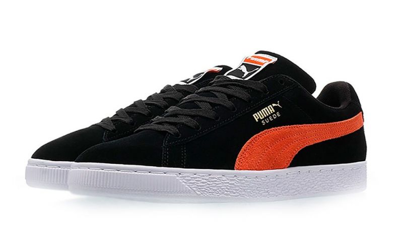 puma suede classic black orange