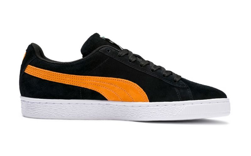 puma suede orange black