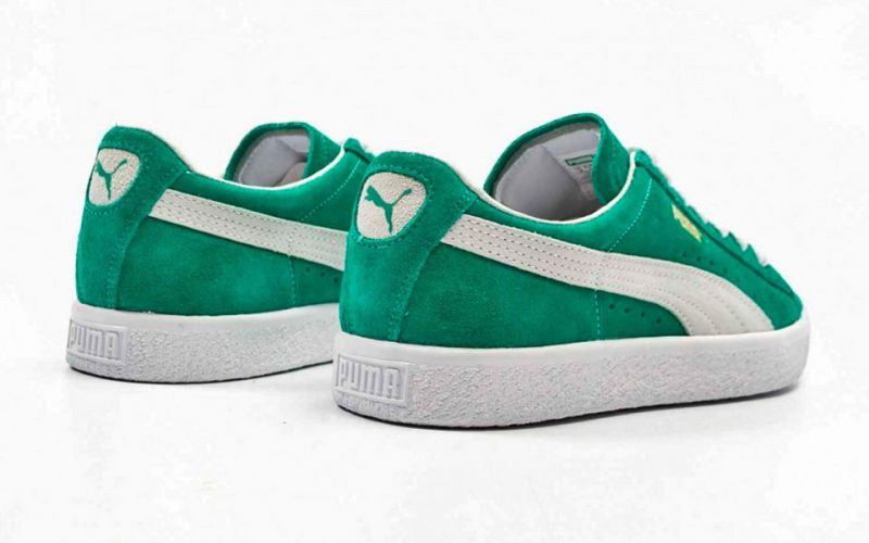 puma suede green white