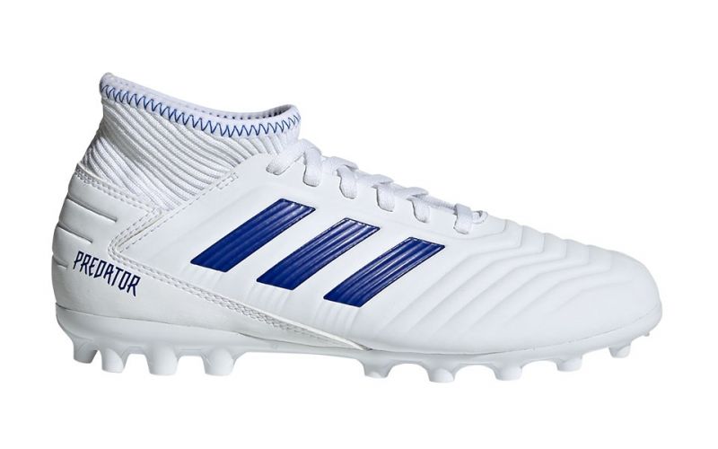 BOTA DE FUTBOL PREDATOR 19.3 BLANCO AZUL JUNIOR
