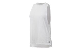 CAMISETA SIN MANGAS BURNOUT MUJER BLANCO