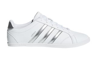 ADIDAS VS Coneo QT Blanco plata Femeninas modernas