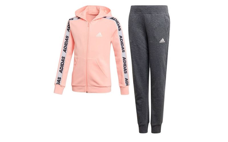 Chandal adidas Hodded rosa gris mujer