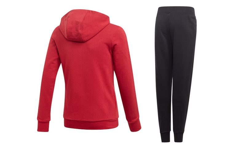 black and red adidas tracksuit