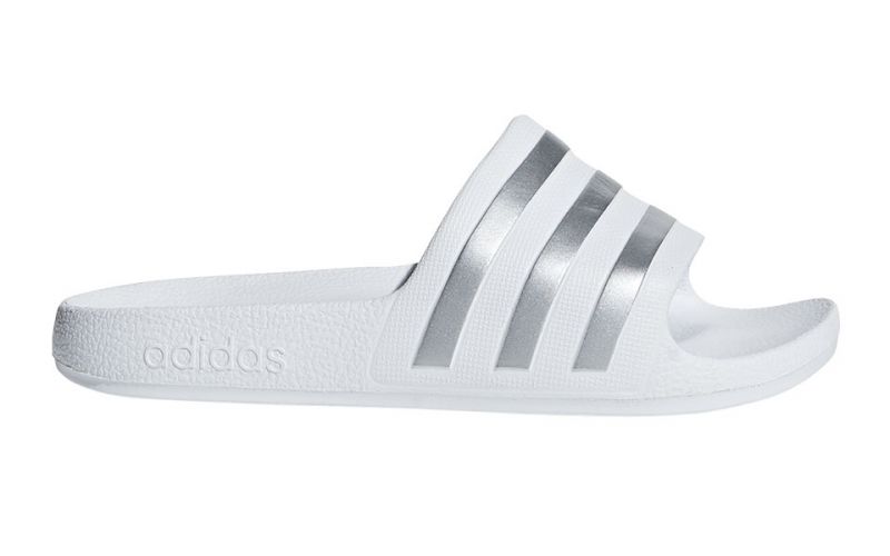 adidas silver flip flops