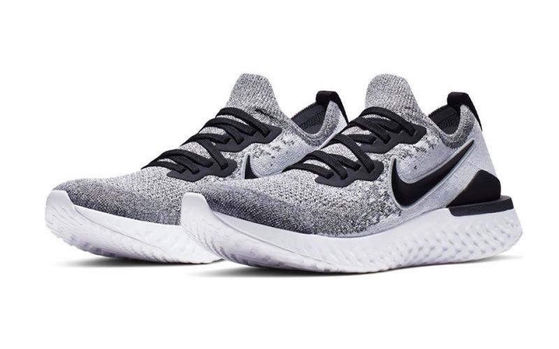 Nike Epic React Flyknit 2 gris negro - Tejido Flyknit