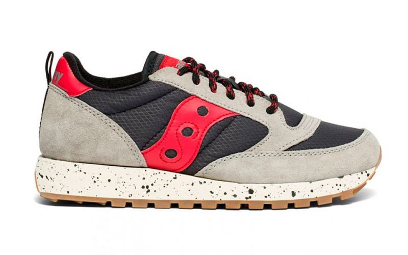 saucony jazz grey red