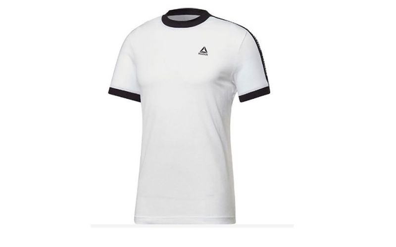 Camiseta Training Essentials Linear Logo Blanco Negro