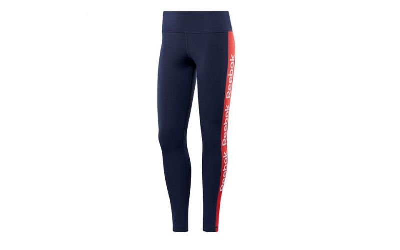 Mallas Training Essentials Linear Logo Azul Navy Rojo Mujer