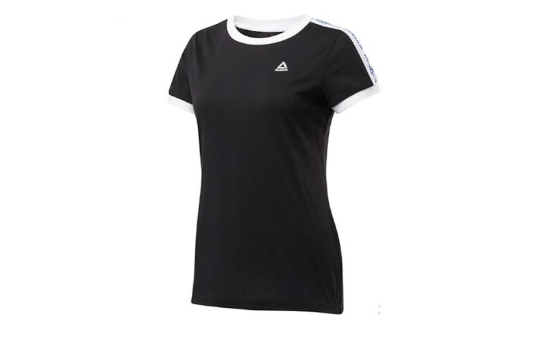 Camiseta Training Essentials Linear Logo Negro Mujer