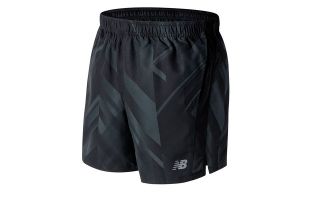 NEW BALANCE PANTALN CORTO ACCELERATE 5" NEGRO PRINT