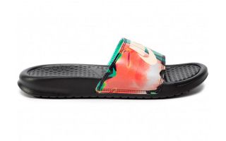 NIKE CHANCLAS BENASSI JDI PRINT NEGRO FLORAL MUJER