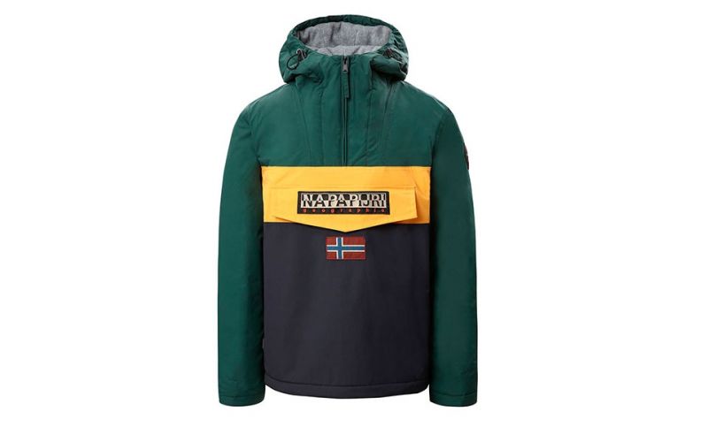 Napapijri Chaqueta Rainforest Block Verde Azul Amarillo - Farbe: Eu MGröße: HERREN- Erzeugniscode: 5400852680118