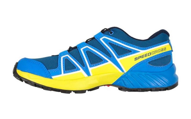 Salomon Speedcross blu giallo bambina - Presa e sottomissione