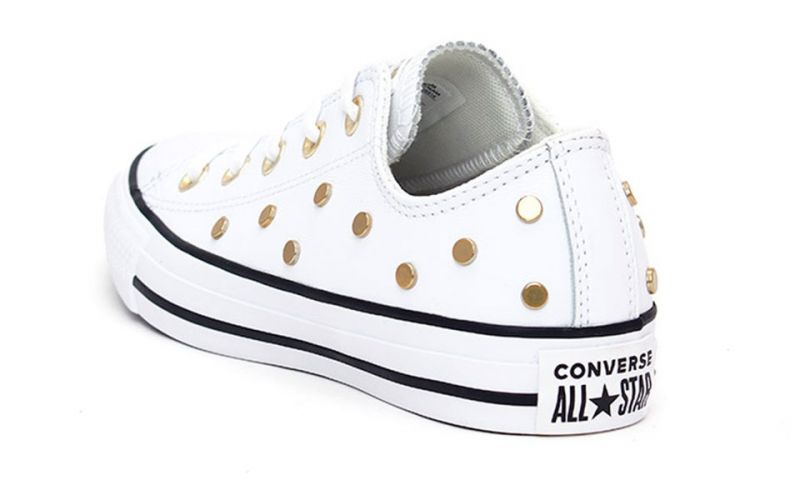 Converse Chuck Taylor All Star Studs Bianco Donna Disegno Classico