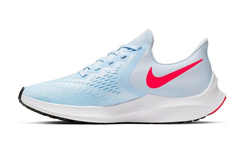 Nike Air Zoom Winflo 6 azul celeste rojo mujer - DiseÃ±o ligero y estilizado