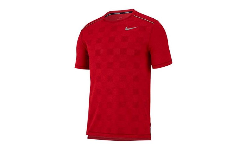 Nike Camiseta Df Miler Top Ss Jac Rojo Vino - Farbe: Eu SGröße: HERREN- Erzeugniscode: 193146069908