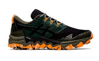 ASICS GEL-FUJITRABUCO 8 NEGRO NARANJA MUJER 1012A574-300