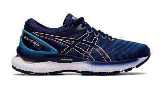 ASICS GEL NIMBUS 22 AZUL GRIS MUJER 1012A587-401