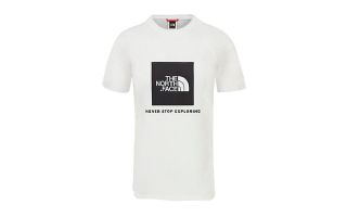 THE NORTH FACE T SHIRT RAGLAN REDBOX BLANC