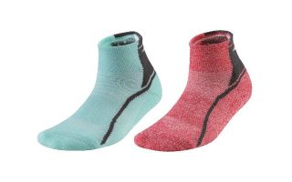 MIZUNO CALCETINES ACT TRAIN MID 2 PARES VERDE ROJO