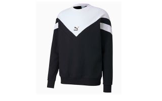 PUMA SUDADERA ICONIC MCS CREW BLANCO NEGRO