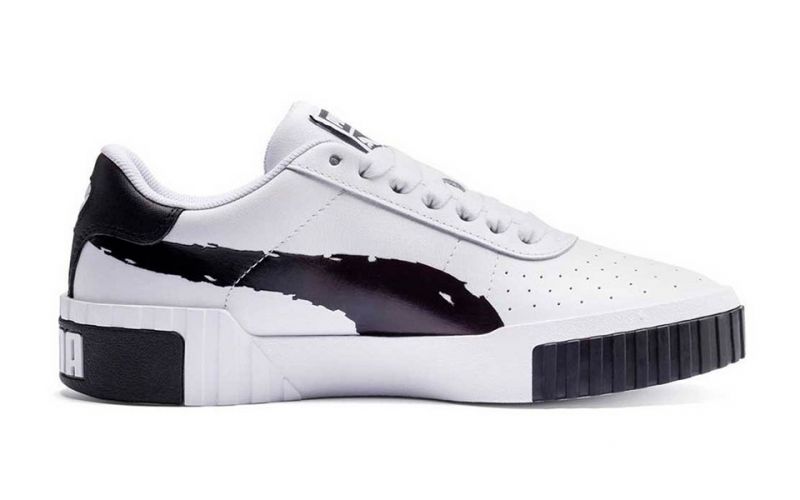 Cali Brushed Blanc Noir Femme 37389601