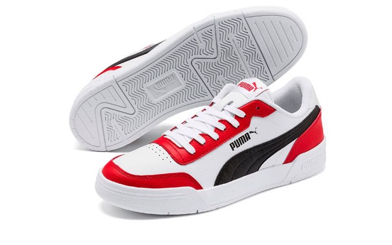 Мужской кроссовки белый красный. Puma Caracal White. Puma Sneakers 2008. Кроссовки Пума бело красные. Puma Shoes Sprint 2001.