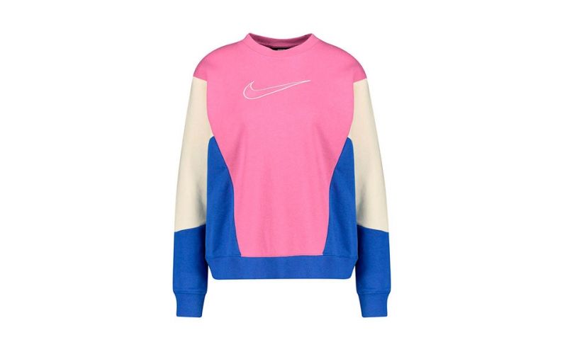 como el desayuno Descenso repentino con las manos en la masa Sudadera Nike Sportswear Crew rosa azul - Diseño versátil