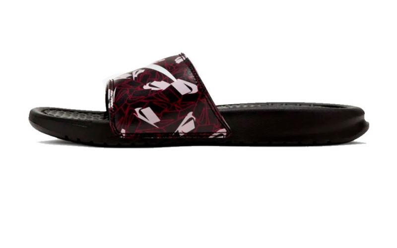 Chanclas Nike Benassi Jdi negro rojo Mujer - Espuma ligera