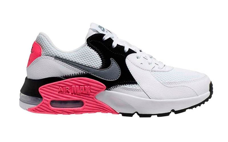 nike white & pink air max excee trainers