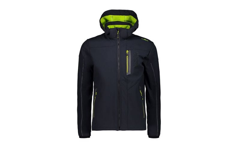 Veste Avec Capuche Zip Noir Lime