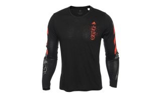 adidas CAMISETA FAST GRAPHIC NEGRO NARANJA