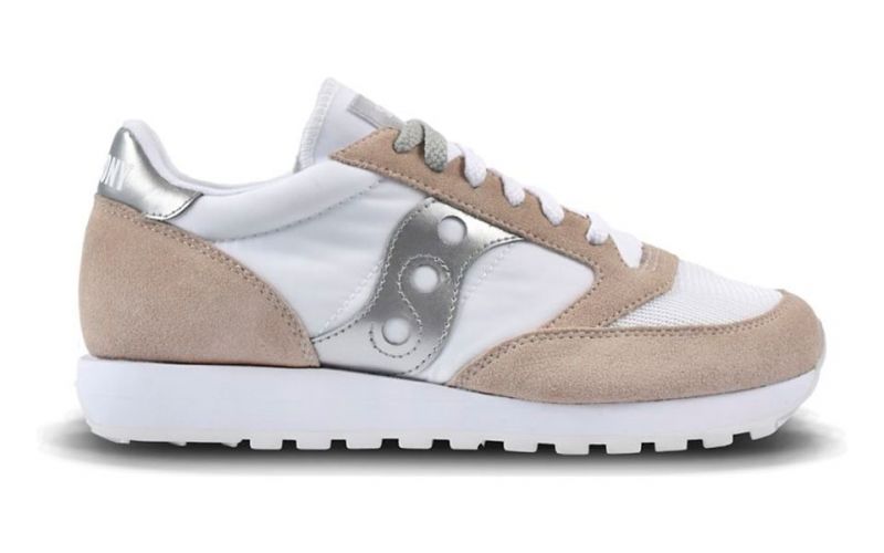 saucony jazz bianco argento