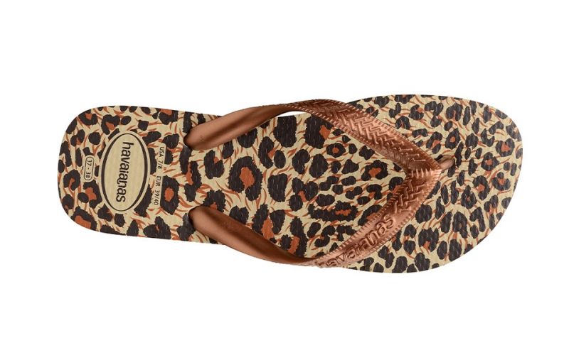Tongs Havaianas Top animals marron femme Design Animal Print