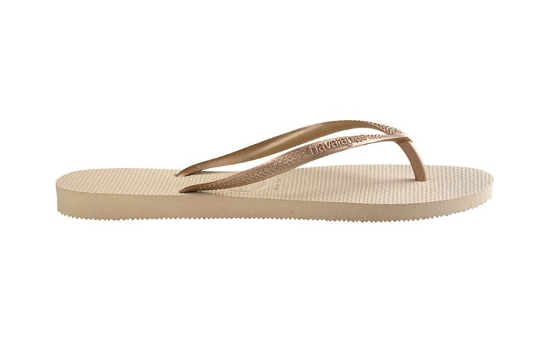 Tongs Havaianas Slim beige gold femme Polyvalentes