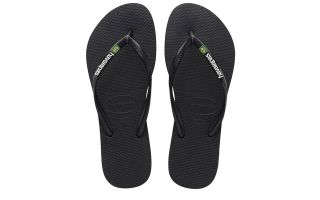 Havaianas SLIM FLIP-FLOPS BRAZIL BLACK LOGO WOMAN