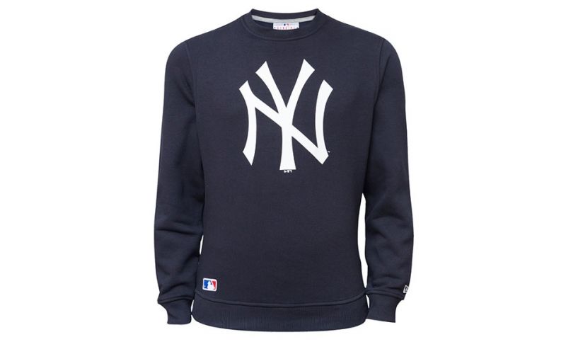 New era MLB Team Logo Crew Neck New York Yankees Sweatshirt Black