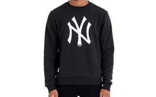 New Era SUDADERA MLB NEW YORK YANKEES TEAM NEGRO LOGO BLANCO