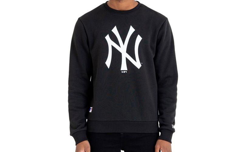 Sweat-shirt Mlb New York Yankees Team Noir Logo Blanc
