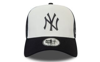 New Era CAP NY YANKEES TEAM COLOR BLOCK TRUCKER WHITE BLUE