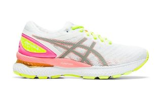 ASICS GEL NIMBUS 22 LITE SHOW BLANCO CORAL MUJER 1012A766.100
