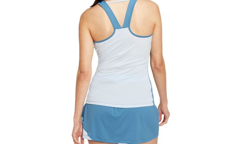 Camiseta Asics Club W Tank azul gris mujer -
